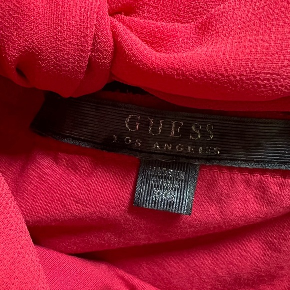 GUESS HOT PINK BUSTIER PEPLUM TOP WITH SWEETHEART NECKLINE SIZE XXS - Picture 5 of 7